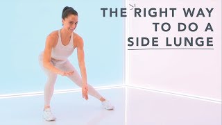 How to do a side lunge correctly with Megan Roup [upl. by Oraneg104]