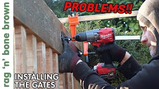 Installing The Large Driveway Gates Problems [upl. by Lenoel]