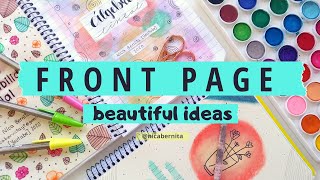 FRONT PAGE DESIGN FOR PROJECT 💖 CREATIVE JOURNAL IDEAS ✨ NOTEBOOK FRONT PAGE DECORATION IDEAS [upl. by Imorej904]