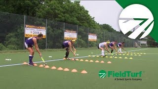 Touches amp Checks │ Cone Drill │ Field Hockey Training with Amy Cohen [upl. by Atisusej]