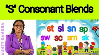 Consonant Blends  quotSquot Blends  kids Reading Skills  Phonological Awareness  Phonics [upl. by Llemej]