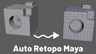 Automatic retopology Remesh in Autodesk Maya [upl. by Aiksas747]