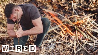 How to Start a Fire in a Survival Situation  Basic Instincts  WIRED [upl. by Kleiman]