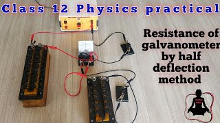 To determine resistance of galvanometer by half deflection method  class 12  physics practical [upl. by Laehplar]