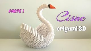 CISNE ORIGAMI 3DPRIMERA PARTEpaso a paso [upl. by Agathy]