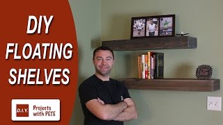 How to Make Floating Shelves  DIY Wood Floating Shelves [upl. by Eibob968]