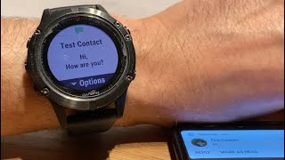 How to receivereply to WhatsAppSMS notifications on Garmin Fenix 5 [upl. by Billat618]