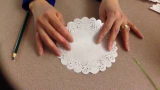 How To Make A Doily Christmas Tree Card [upl. by Ettigirb]