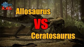 Allosaurus VS Ceratosaurus  Jurassic Fight Club [upl. by Ahsikym]