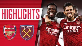 HIGHLIGHTS  Arsenal vs West Ham 21  Lacazette Antonio Nketiah [upl. by Oderfliw651]