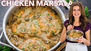 Creamy Chicken Marsala Recipe  30 Minute Dinner [upl. by Eldoria]