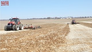 Case IH 340 MAGNUM Tractors Working on Spring Tillage [upl. by Monie]