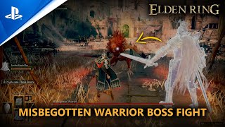 ELDEN RING  Misbegotten Warrior amp Crucible Knight Boss Fight [upl. by Ahsata]