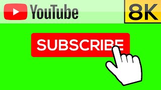 Subscribe Button Green Screen Animation Bell amp Notifications UHD 8K 60FPS  No Copyright [upl. by Aitnom]