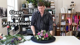 How To Make A Posy Flower Arrangement In Floral Foam [upl. by Myk]