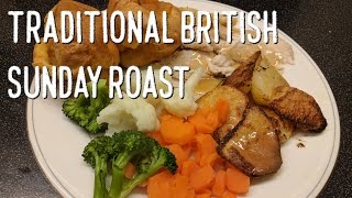 Traditional British Sunday Roast Chicken Dinner [upl. by Isteb]