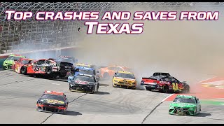 Top crashes and saves from Texas Motor Speedway  NASCAR Cup Series [upl. by Akeret]