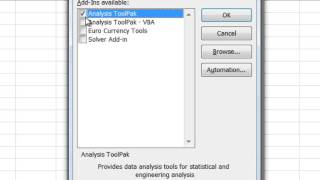 How to Install the Data Analysis ToolPak in Microsoft Excel [upl. by Enylcaj]