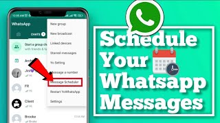 how to schedule WhatsApp messages  auto send WhatsApp message New tricks [upl. by Verdi]