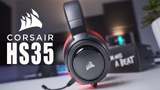 Corsair HS35 Gaming Headset Review and Mic Test [upl. by Assilen]