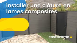 Installer une clôture en lames composites Castorama [upl. by Demetria845]