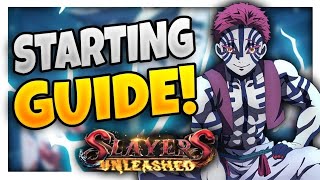 THE ULTIMATE SLAYERS UNLEASHED STARTING GUIDE [upl. by Xerxes834]