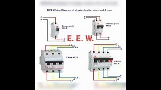 3 Phase Circuit Breaker Connection  4 Pole MCB [upl. by Edeline227]