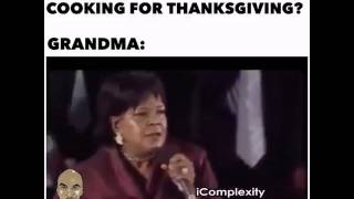 Grandma Thanksgiving Rap Song quotBeans Greens Potatoes Tomatoesquot Lyrics [upl. by Suiratnod475]