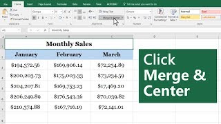 How to merge and unmerge cells in Microsoft Excel [upl. by Iturk440]