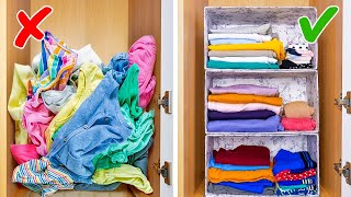 23 Smart Ways to Store Your Things  Clothes Folding Hacks And Organizing Ideas For Your Home [upl. by Yci582]