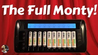 EBL Smart LCD 12 Bay NiMH Charger amp High Capacity Battery Review [upl. by Damicke174]