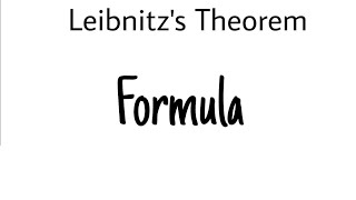 1 LEIBNITZS THEOREM  FORMULA  DIFFERENTIAL CALCULUS [upl. by Aivle]