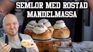 Semlor med rostad mandelmassa och perfekt vispad grädde [upl. by Ellehcit]