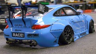 GREAT RC DRIFT CARS IN DETAIL AND MOTION RC MODEL DRIFT RACE CARS IN SCALE 110 [upl. by Euqinahc209]