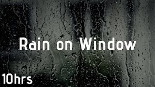 10 HOURS Gentle Rain Sounds on Window  Calm Rain  Black Screen Rain for Sleep Study [upl. by Oirramed558]