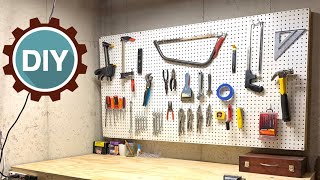 HOW TO MAKE PEGBOARD TOOL ORGANIZER [upl. by An]