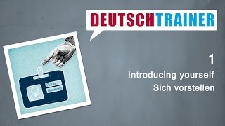 German for beginners A1A2  Deutschtrainer Introducing yourself [upl. by Ahsert]