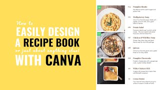 How to easily design a Recipe Book PDF or pretty much anything else with Canva [upl. by Mishaan]