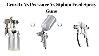 Spray Guns  Gravity vs Siphon vs Pressure Spray Guns [upl. by Enelrahc]