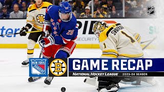 Rangers  Bruins 1216  NHL Highlights 2023 [upl. by Drews]