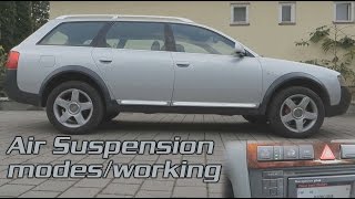 2003 Audi Allroad Quattro 25 TDI C5  Air Suspension modesworking [upl. by Mirella]