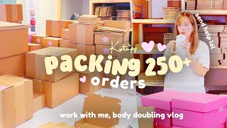 packing 250 orders ✿ Order Packing Marathon amp Body Doubling Vlog [upl. by Sami]