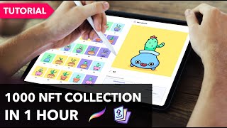 Drawing Tutorial  NFT Collection with Procreate [upl. by Eedoj391]