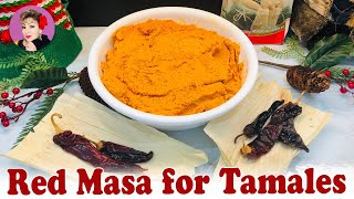 How to Make Red Masa for Tamales  Authentic Mexican Recipe [upl. by Shara492]