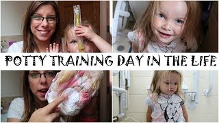 DAY IN THE LIFE OF POTTY TRAINING WITH HUGGIES PULLUPS [upl. by Feledy937]