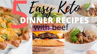 EASY KETO DINNER RECIPES USING BEEF  DINNER DONE IN 30 MINUTES Keto Meal Prep Instructions [upl. by Arick]