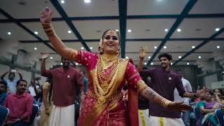 Kerala wedding full version bride entry dance mammattiyan 2020 Akhila amp sree weddingdance [upl. by Yendahc]