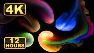 Colorful Abstract Liquid 12 Hours 4K Satisfying Fluid Video Relaxing MusicMeditation Screensaver [upl. by Eerrehs415]