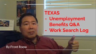 2 Texas Unemployment Benefits  Work Search Log [upl. by Esnofla441]