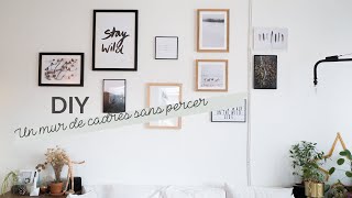 DIY un mur de cadres sans percer [upl. by Skipton957]